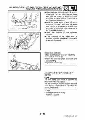 2003 2005 YFM45FAR, YFM450FAR Kodiak OEM Service Manual, Page 107