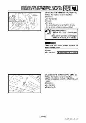 2003 2005 YFM45FAR, YFM450FAR Kodiak OEM Service Manual, Page 110
