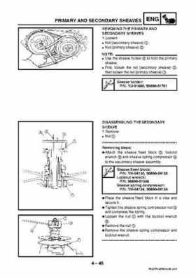 2003 2005 YFM45FAR, YFM450FAR Kodiak OEM Service Manual, Page 177