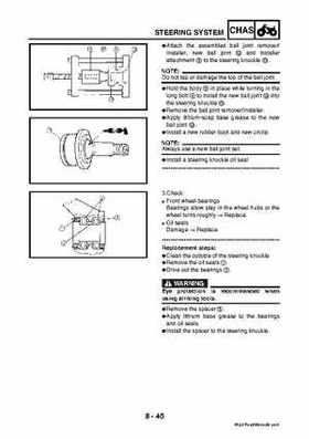 2003 2005 YFM45FAR, YFM450FAR Kodiak OEM Service Manual, Page 317