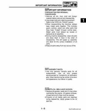2003 Yamaha YFM400FAR Kodiak Factory Service Manual, Page 18