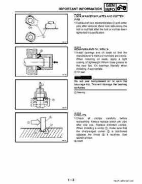 2003 Yamaha YFM400FAR Kodiak Factory Service Manual, Page 19