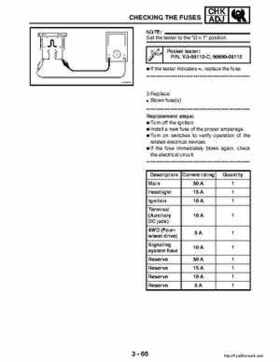 2003 Yamaha YFM400FAR Kodiak Factory Service Manual, Page 121