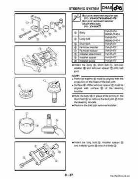 2003 Yamaha YFM400FAR Kodiak Factory Service Manual, Page 294