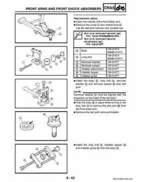 2003 Yamaha YFM400FAR Kodiak Factory Service Manual, Page 300