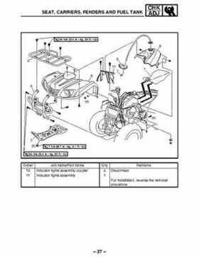 2003 Yamaha YFM400FAR Kodiak Factory Service Manual, Page 411
