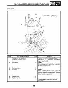 2003 Yamaha YFM400FAR Kodiak Factory Service Manual, Page 412