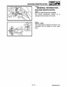 2004-2007 Yamaha ATV Raptor 50 YMF50S Service Manual, Page 15