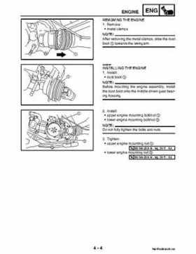 2004-2007 Yamaha ATV Raptor 50 YMF50S Service Manual, Page 93
