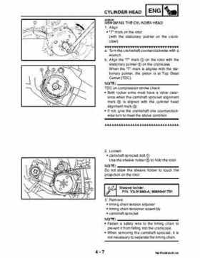 2004-2007 Yamaha ATV Raptor 50 YMF50S Service Manual, Page 96
