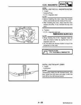 2004-2007 Yamaha ATV Raptor 50 YMF50S Service Manual, Page 121