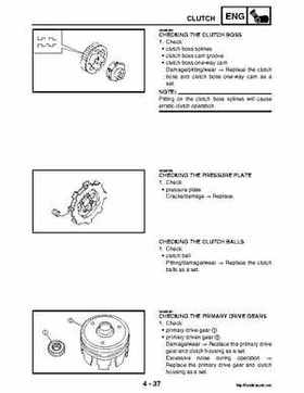 2004-2007 Yamaha ATV Raptor 50 YMF50S Service Manual, Page 126