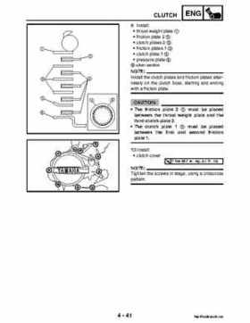 2004-2007 Yamaha ATV Raptor 50 YMF50S Service Manual, Page 130