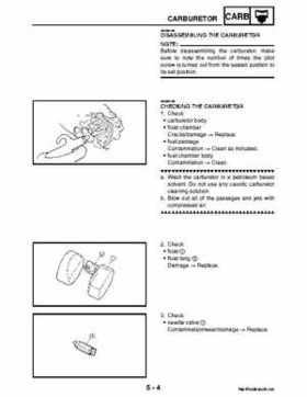 2004-2007 Yamaha ATV Raptor 50 YMF50S Service Manual, Page 159