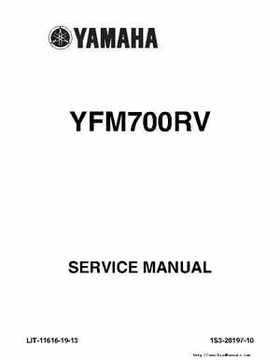 2006-2009 Yamaha YFM700RV Raptor 700RV factory service manual, Page 1
