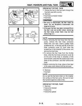 2006-2009 Yamaha YFM700RV Raptor 700RV factory service manual, Page 93
