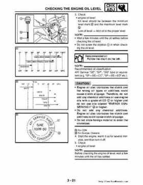 2006-2009 Yamaha YFM700RV Raptor 700RV factory service manual, Page 105