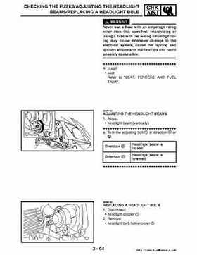 2006-2009 Yamaha YFM700RV Raptor 700RV factory service manual, Page 148