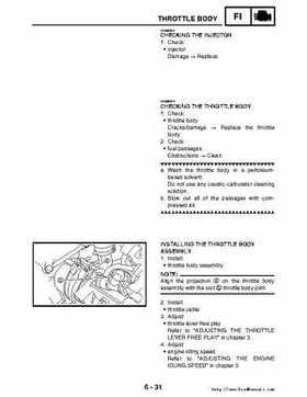2006-2009 Yamaha YFM700RV Raptor 700RV factory service manual, Page 275