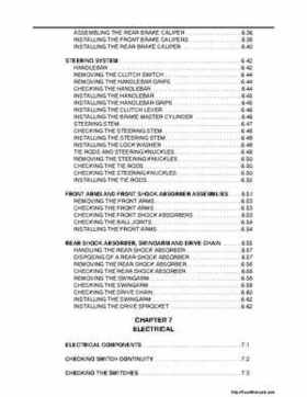 2008 Yamaha Raptor 250SE / 250SE2 Factory Service Manual, Page 12