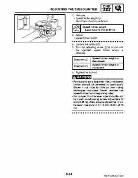 2008 Yamaha Raptor 250SE / 250SE2 Factory Service Manual, Page 74