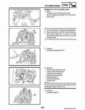 2008 Yamaha Raptor 250SE / 250SE2 Factory Service Manual, Page 124