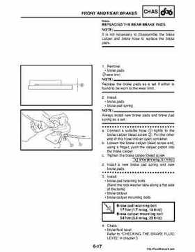 2008 Yamaha Raptor 250SE / 250SE2 Factory Service Manual, Page 221
