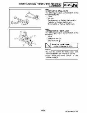 2008 Yamaha Raptor 250SE / 250SE2 Factory Service Manual, Page 258