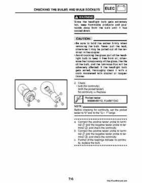 2008 Yamaha Raptor 250SE / 250SE2 Factory Service Manual, Page 272