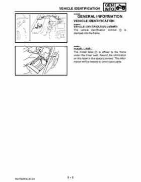 2008 Yamaha Rhino YXR70FX Factory Service Manual, Page 19