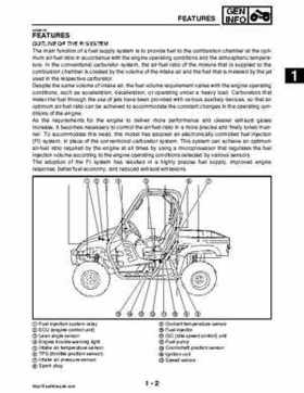 2008 Yamaha Rhino YXR70FX Factory Service Manual, Page 20