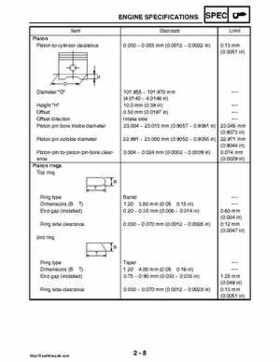 2008 Yamaha Rhino YXR70FX Factory Service Manual, Page 42