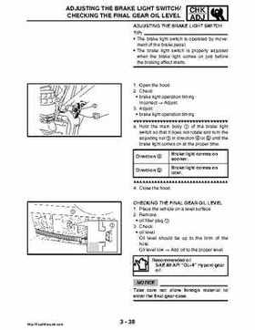 2008 Yamaha Rhino YXR70FX Factory Service Manual, Page 121