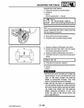 2008 Yamaha Rhino YXR70FX Factory Service Manual, Page 127