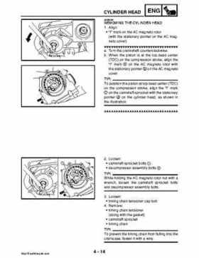 2008 Yamaha Rhino YXR70FX Factory Service Manual, Page 163