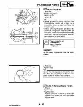 2008 Yamaha Rhino YXR70FX Factory Service Manual, Page 186