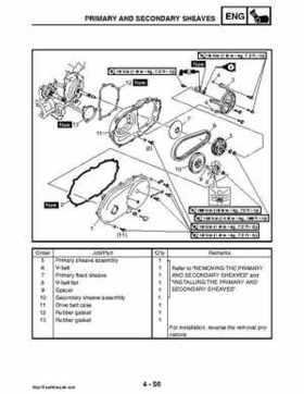 2008 Yamaha Rhino YXR70FX Factory Service Manual, Page 205