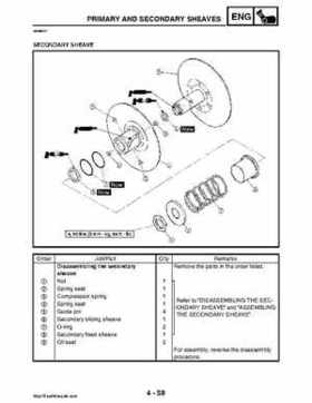 2008 Yamaha Rhino YXR70FX Factory Service Manual, Page 207