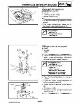 2008 Yamaha Rhino YXR70FX Factory Service Manual, Page 208