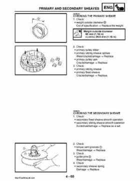 2008 Yamaha Rhino YXR70FX Factory Service Manual, Page 209