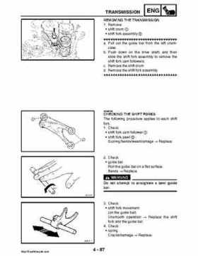 2008 Yamaha Rhino YXR70FX Factory Service Manual, Page 236