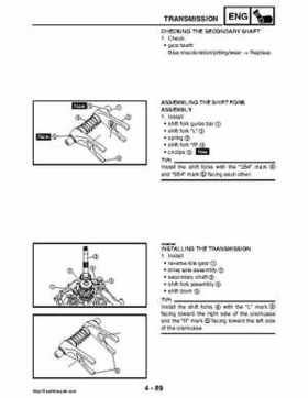 2008 Yamaha Rhino YXR70FX Factory Service Manual, Page 238