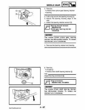 2008 Yamaha Rhino YXR70FX Factory Service Manual, Page 246