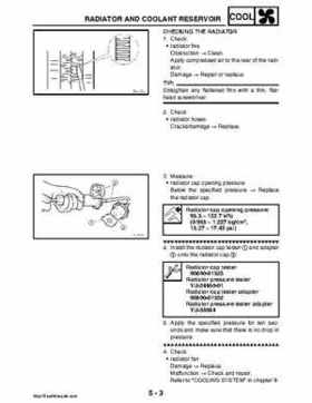 2008 Yamaha Rhino YXR70FX Factory Service Manual, Page 258