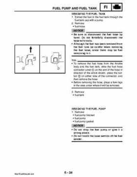 2008 Yamaha Rhino YXR70FX Factory Service Manual, Page 303