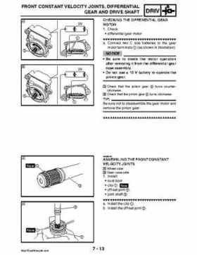 2008 Yamaha Rhino YXR70FX Factory Service Manual, Page 327