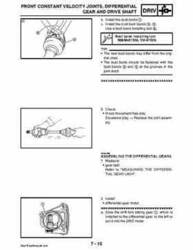 2008 Yamaha Rhino YXR70FX Factory Service Manual, Page 329