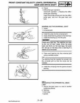 2008 Yamaha Rhino YXR70FX Factory Service Manual, Page 331