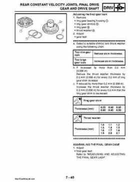 2008 Yamaha Rhino YXR70FX Factory Service Manual, Page 354