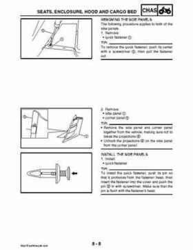 2008 Yamaha Rhino YXR70FX Factory Service Manual, Page 364